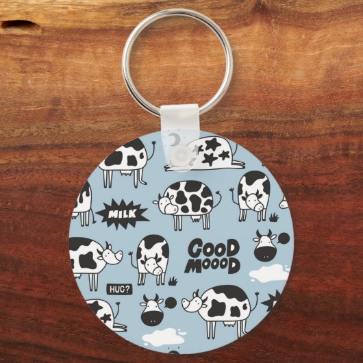 Kuh und Milch Schlüsselanhänger (Vorderseite)