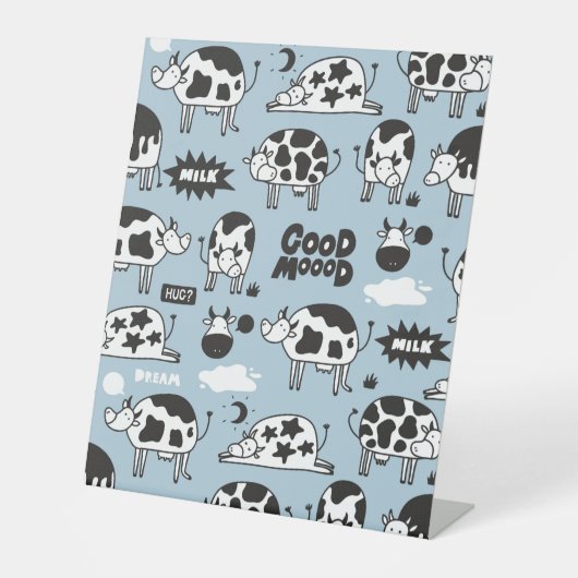 Kuh und Milch Sockelschild (Vorderseite)