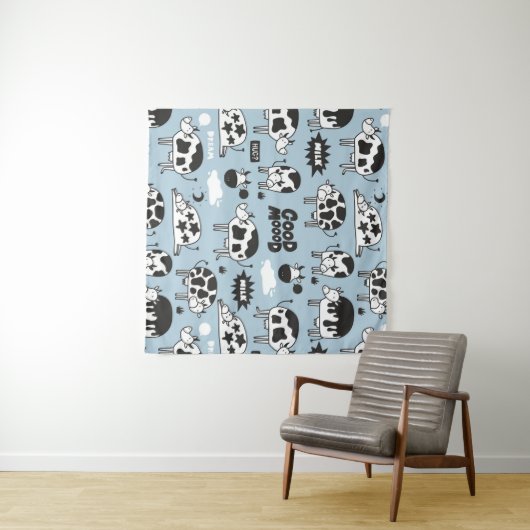 Kuh und Milch Wandteppich (Beispiel (Horizontal))