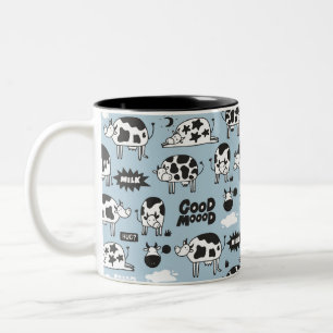 Kuh und Milch Zweifarbige Tasse