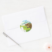 Kuh- und Milchaufkleber Runder Aufkleber