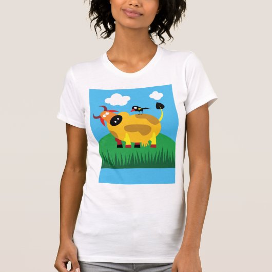 Kuh- und Schwarzvogel-T - Shirt (Vorderseite)