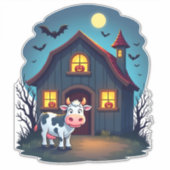 Kuh und Spuk Stall Aufkleber (Vorderseite)