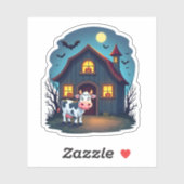 Kuh und Spuk Stall Aufkleber (Blatt)