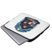 Kuh und Spuk Stall Laptopschutzhülle (Vorne Knopf)