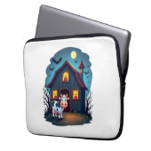 Kuh und Spuk Stall Laptopschutzhülle (Vorderseite Links)