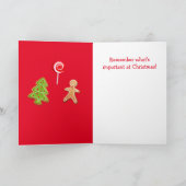 Kuh- und Weihnachtskekse Feiertagskarte (Innenseite)