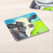 Kuh-Untersetzer Rechteckiger Pappuntersetzer (angewinkelt)