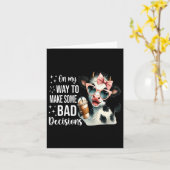 Kuh unterwegs, um schlechte Entscheidungen zu tref Karte (Gelbe Blume)