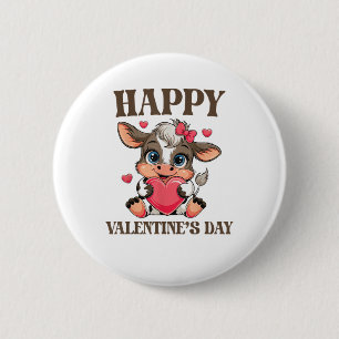 Kuh Valentinstag Herz Geschenke tee lustig Kuh Süß Button
