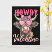 Kuh Valentinstag Kokette  Karte (Gelbe Blume)