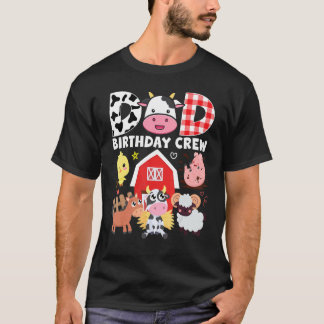 Kuh-Vater-Geburtstags-Crew-Farm-Thema-Tiere-Geburt T-Shirt