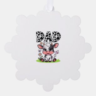 Kuh Vater Geburtstagsfamilie Matching Väter Day Bo Ornament Karte
