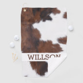 Kuh verstecken Brown und White Golf Handtuch (Insitu)