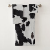 Kuh verstecken Schwarz-weiß Badhandtuch Set (Insitu)