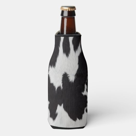 Kuh verstecken Schwarz-weiß Flaschenkühler (Flaschenvorderseite)