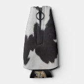 Kuh verstecken Schwarz-weiß Flaschenkühler (Rückseite)