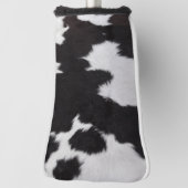 Kuh verstecken Schwarz-weiß Golf Headcover (Rotieren 90)