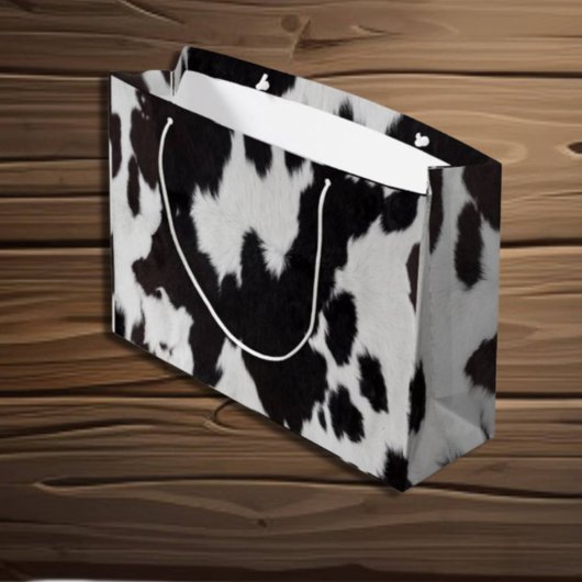 Kuh verstecken Schwarz-weiß Große Geschenktüte