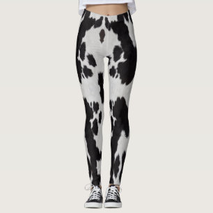 Kuh verstecken Schwarz-weiß Leggings