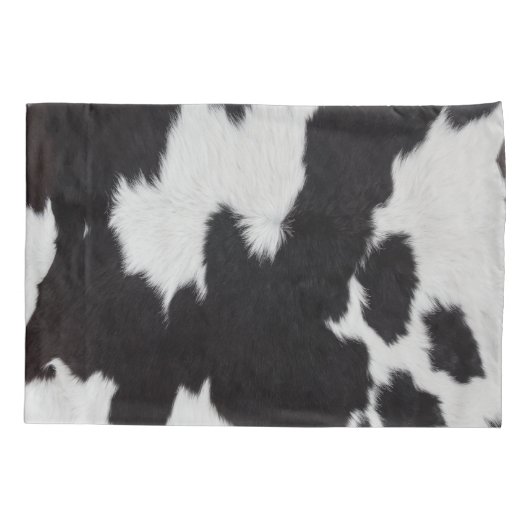 Kuh verstecken schwarz-weiß Pillowcase Kissenbezug (Rückseite-Links)