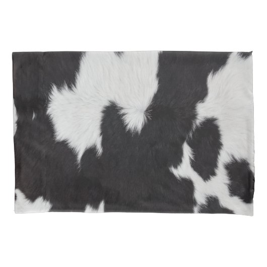 Kuh verstecken schwarz-weiß Pillowcase Kissenbezug (Vorderseite-Links)