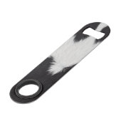 Kuh verstecken Schwarz-weiß Speed Flaschenöffner (Vorderseite Schrägansicht)