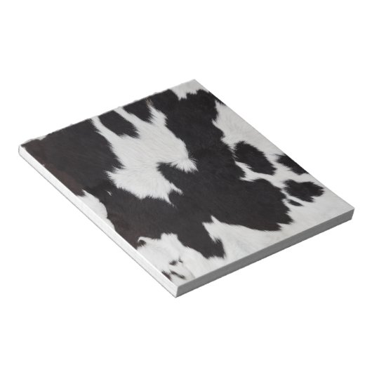 Kuh verstecken Schwarz-weißes Notizblock (angewinkelt)