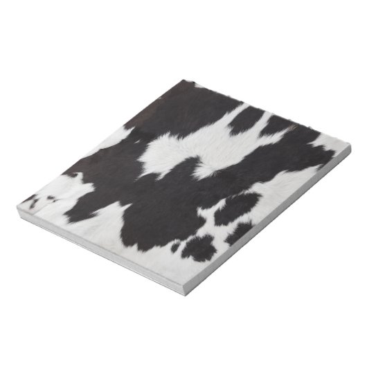Kuh verstecken Schwarz-weißes Notizblock (Rotiert)