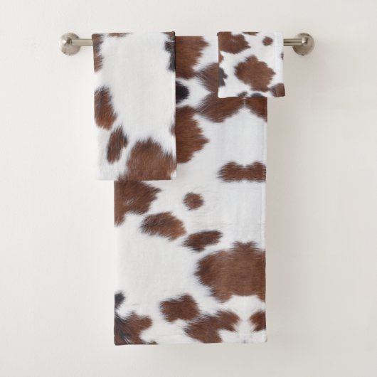 Kuh verstecken weißes Badehandtuch Set (Insitu)