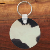 Kuh versteckt, schwarz und weiß schlüsselanhänger (Vorderseite)