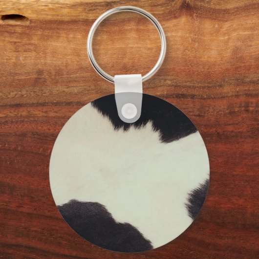 Kuh versteckt, schwarz und weiß schlüsselanhänger (Vorderseite)