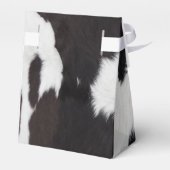 Kuh versteckt Schwarz-weiße Gunst Geschenkschachtel (Rückseite)