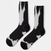 Kuh versteckt schwarze und weiße Crew Socken (Linkes Detail)