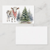 Kuh-Visitenkarte mit Weihnachtsbaum Visitenkarte (Vorne/Hinten)