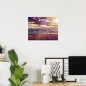 Kuh von Außerirdischen entführt Fantasy Art Poster (Heimbüro)