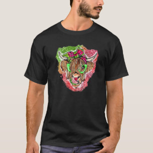 Kuh Wassermelone Sommer Stimmung Mooey Bauer Färse T-Shirt
