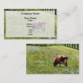 Kuh Weiden in Weide Visitenkarte (Vorne/Hinten)