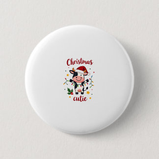 Kuh Weihnachten Cutie Kühe Weihnachten T-Shirt (7) Button