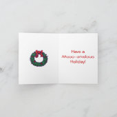Kuh-Weihnachten Feiertagskarte (Innenseite)