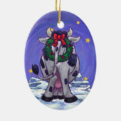Kuh-Weihnachten Keramikornament (Hinten)