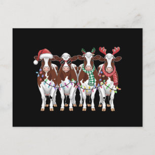 Kuh Weihnachten Kuhliebhaber Geschenk Feiertage Fa Postkarte