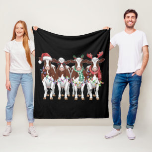 Kuh Weihnachten Kuhliebhaber Geschenk Urlaub Bauer Fleecedecke