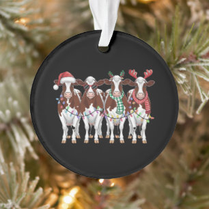 Kuh Weihnachten Kuhliebhaber Geschenk Urlaub Bauer Ornament