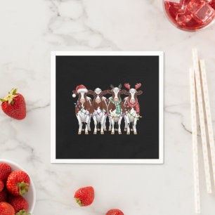 Kuh Weihnachten Kuhliebhaber Geschenk Urlaub Bauer Serviette