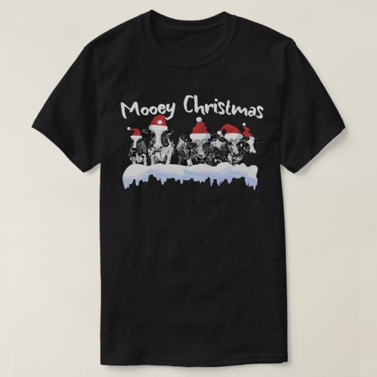 Kuh Weihnachten Mooey Weihnachten Funny Heifer Kuh T-Shirt (Design vorne)