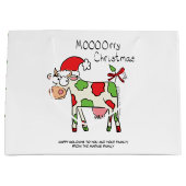 Kuh Weihnachten Niedlich Kids Große Geschenktüte (Vorderseite)