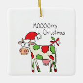 Kuh Weihnachten Niedlich Kids Keramikornament (Vorderseite)