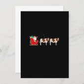 Kuh Weihnachten Schlitten - Funny Cow Xmas Einladung (Vorne/Hinten)