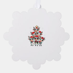 Kuh Weihnachten Weihnachten Mädchen Boys Funny San Ornament Karte